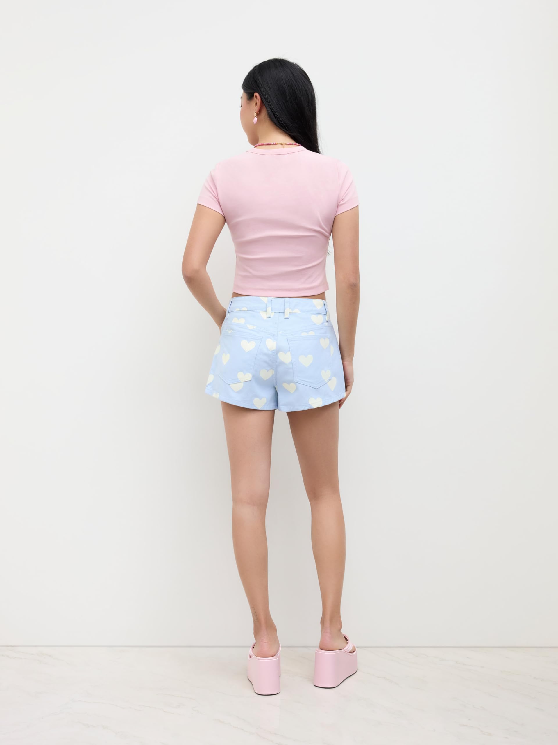 CIDER X Polly Pocket –Women's Y2K Cropped T - Shirt Polly Pocket Graphic Pink Tee Trendy Short Sleeve Fitted Top - Image 3