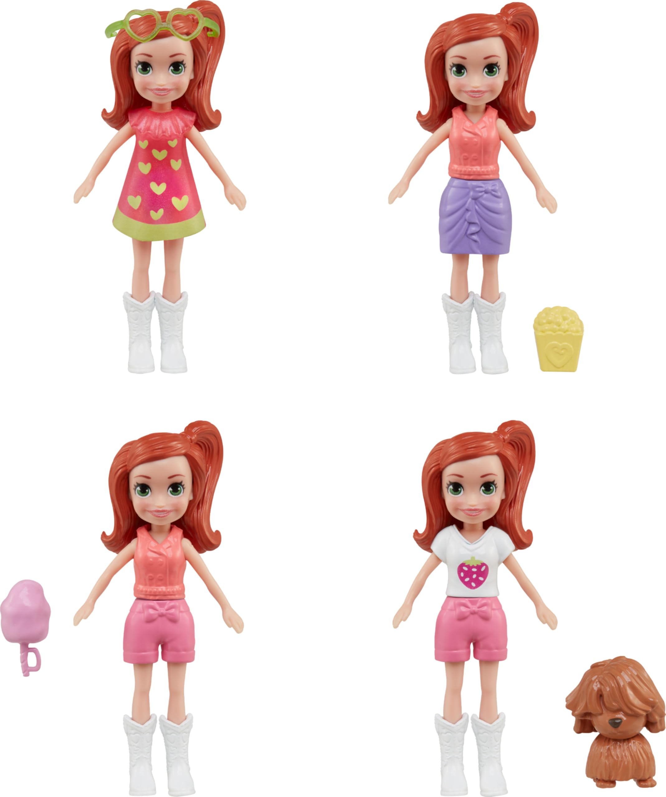 Polly Pocket Doll & Playset, Tropical Treats Carnival Food-Themed Toy Includes 3-inch Doll, 1 Puppy, 10 Accessories & Spinning Ferris Wheel - Image 7