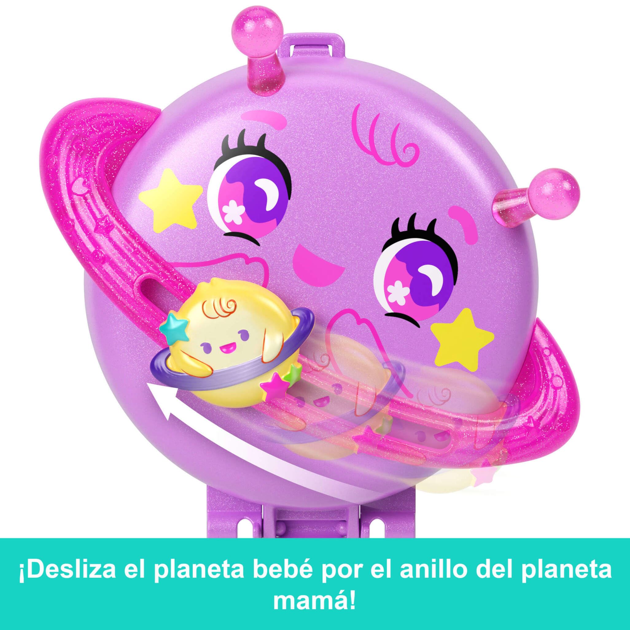 Polly Pocket Dolls and Playset, Planet Polly Outer Space Compact, Travel Toy with 1 Micro Doll, Pet Puppy & Themed Accessories - Image 3