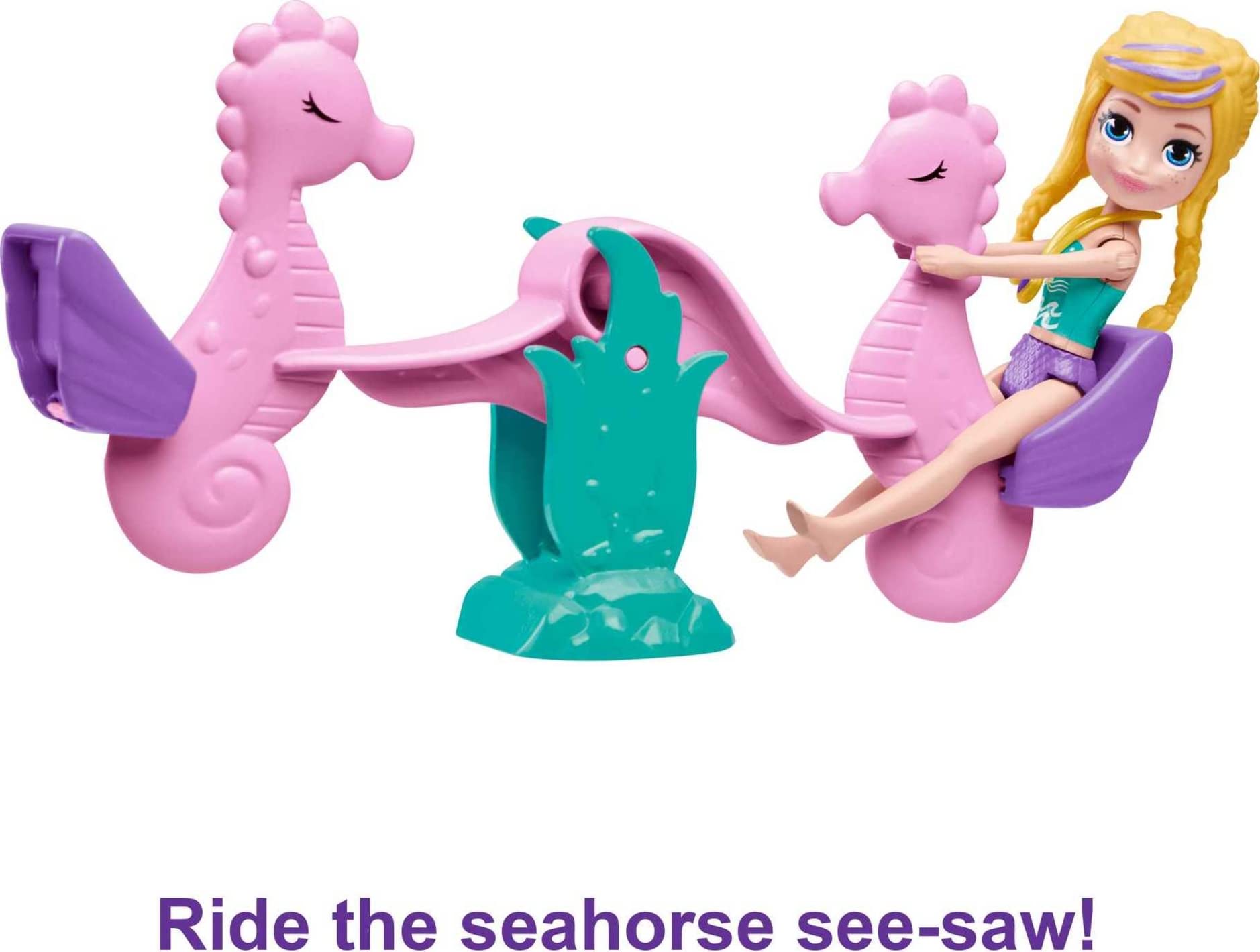 Polly Pocket Dolls & Playset, Sea & Swim Adventure with 3-inch Polly Doll & Water Play Accessories - Image 5