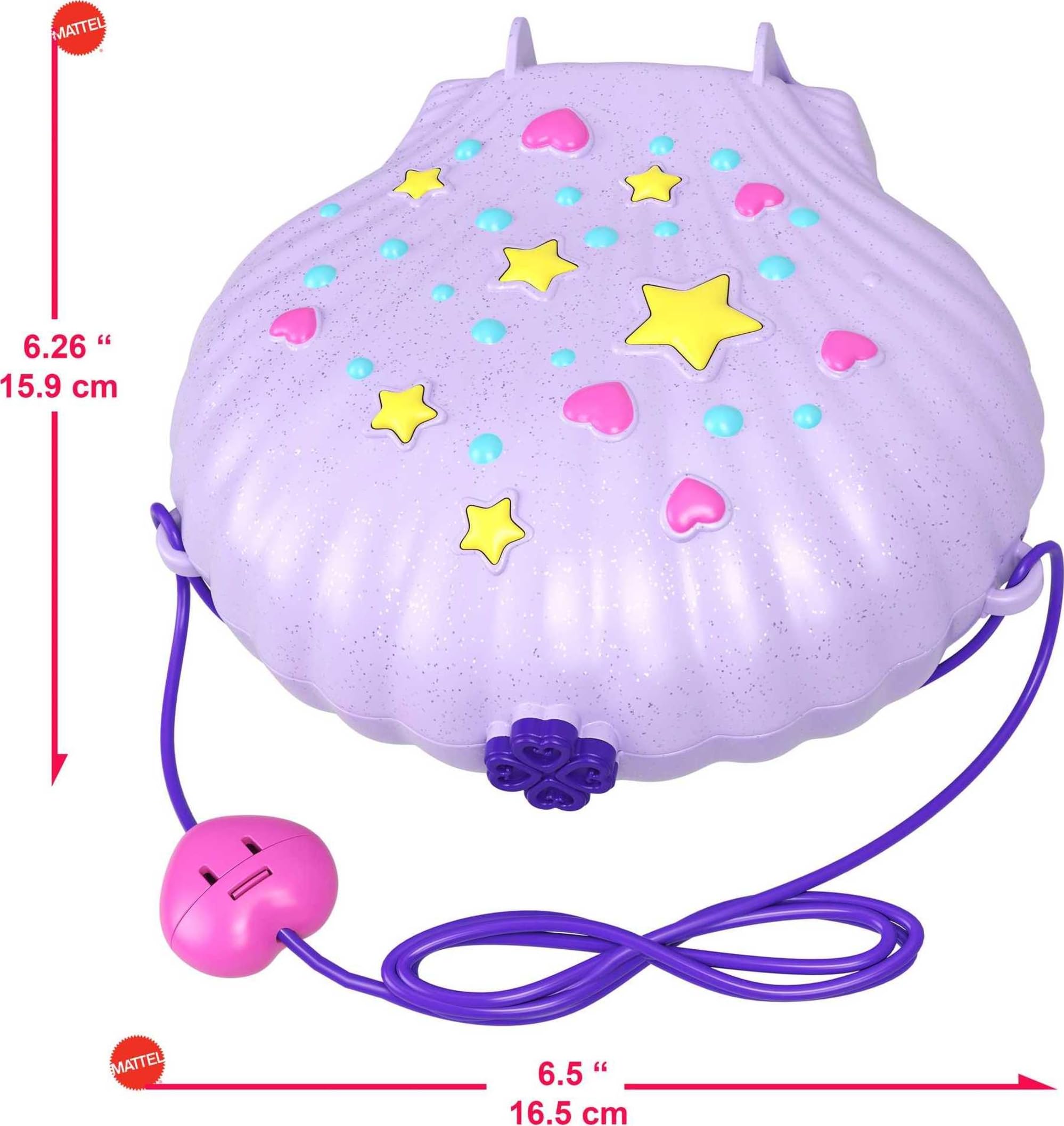 Polly Pocket Tiny Power Seashell Purse Compact with Wearable Strap, Fun Under-the-Sea Features, Micro Polly and Lila Mermaid Dolls, 2 Accessories & Sticker Sheet; 4 Years Old & Up (Amazon Exclusive) - Image 5